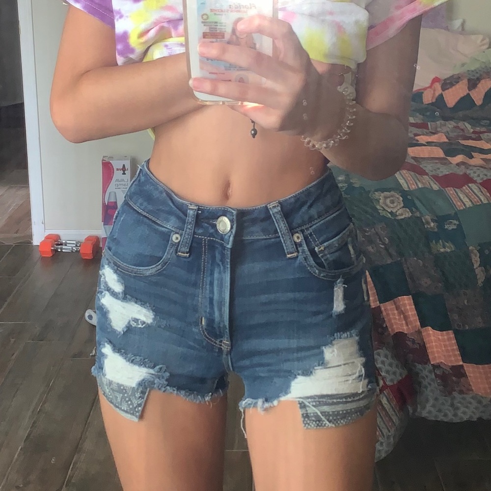 american eagle denim shorts
